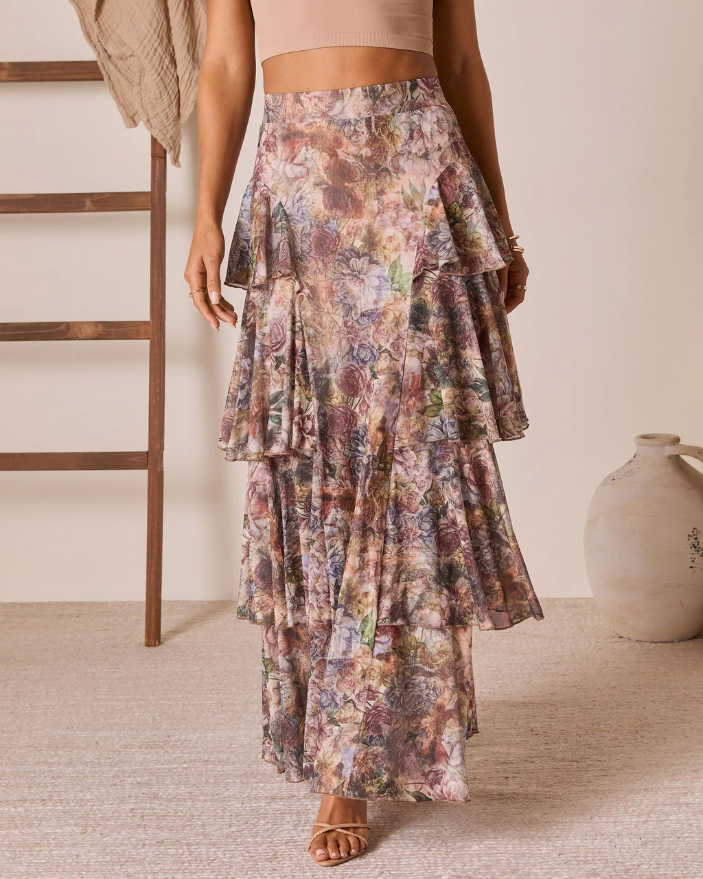 Reissa Tiered Maxi Skirt - Image 2