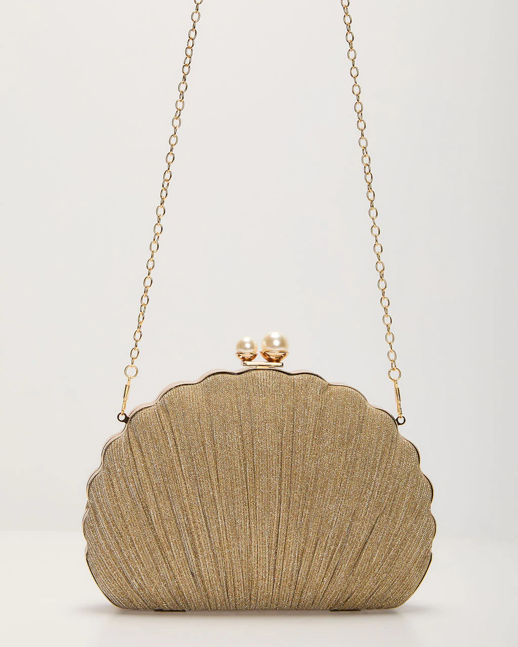 Remmi Textured Metallic Shell Clutch - Image 2