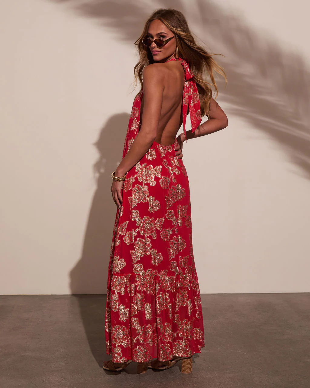 Renah Halter Floral Maxi Dress - Image 10