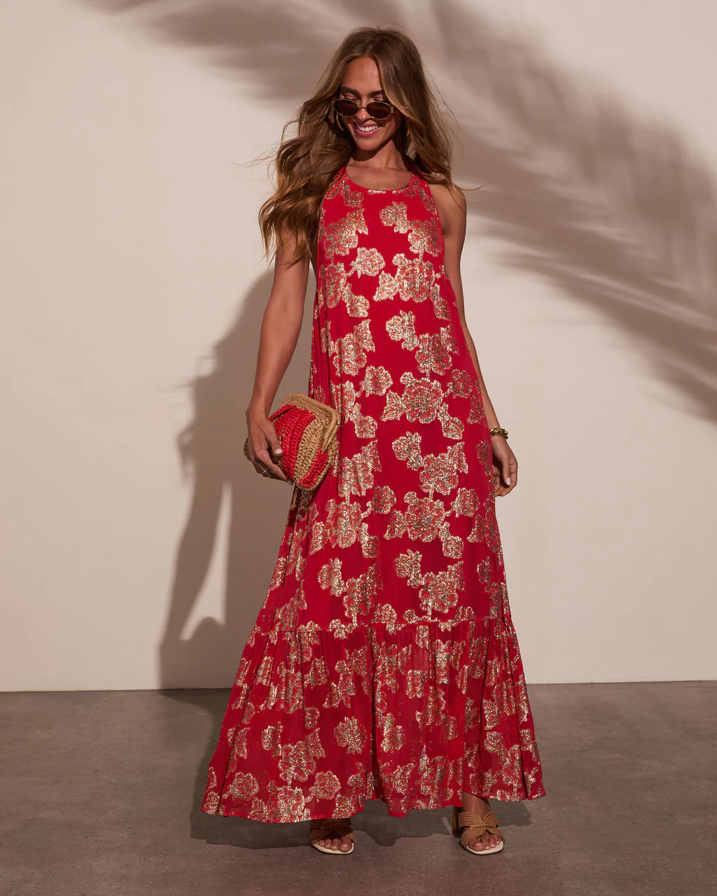 Renah Halter Floral Maxi Dress - Image 11