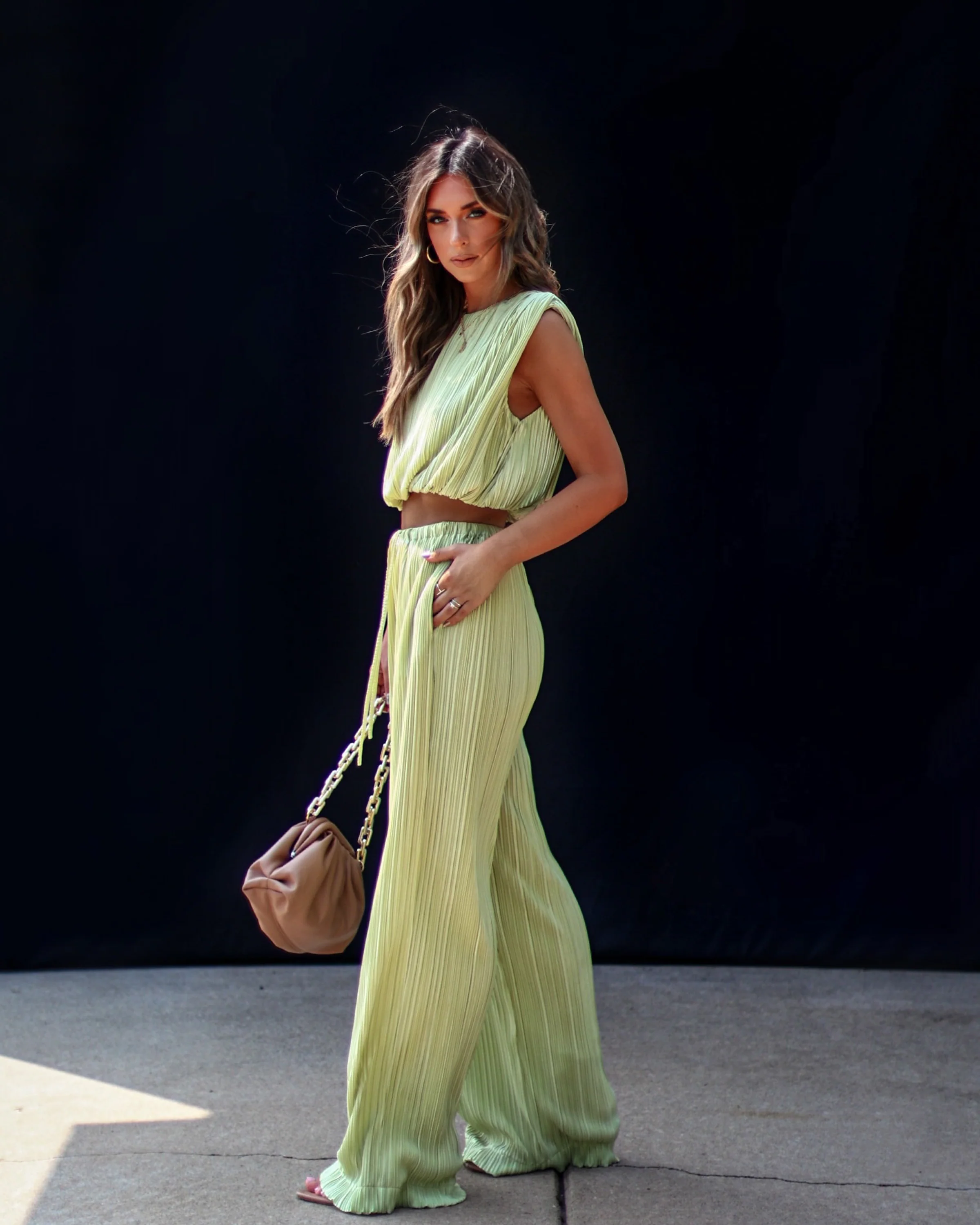 Resort Stay Plisse Sleeveless Top - Image 9