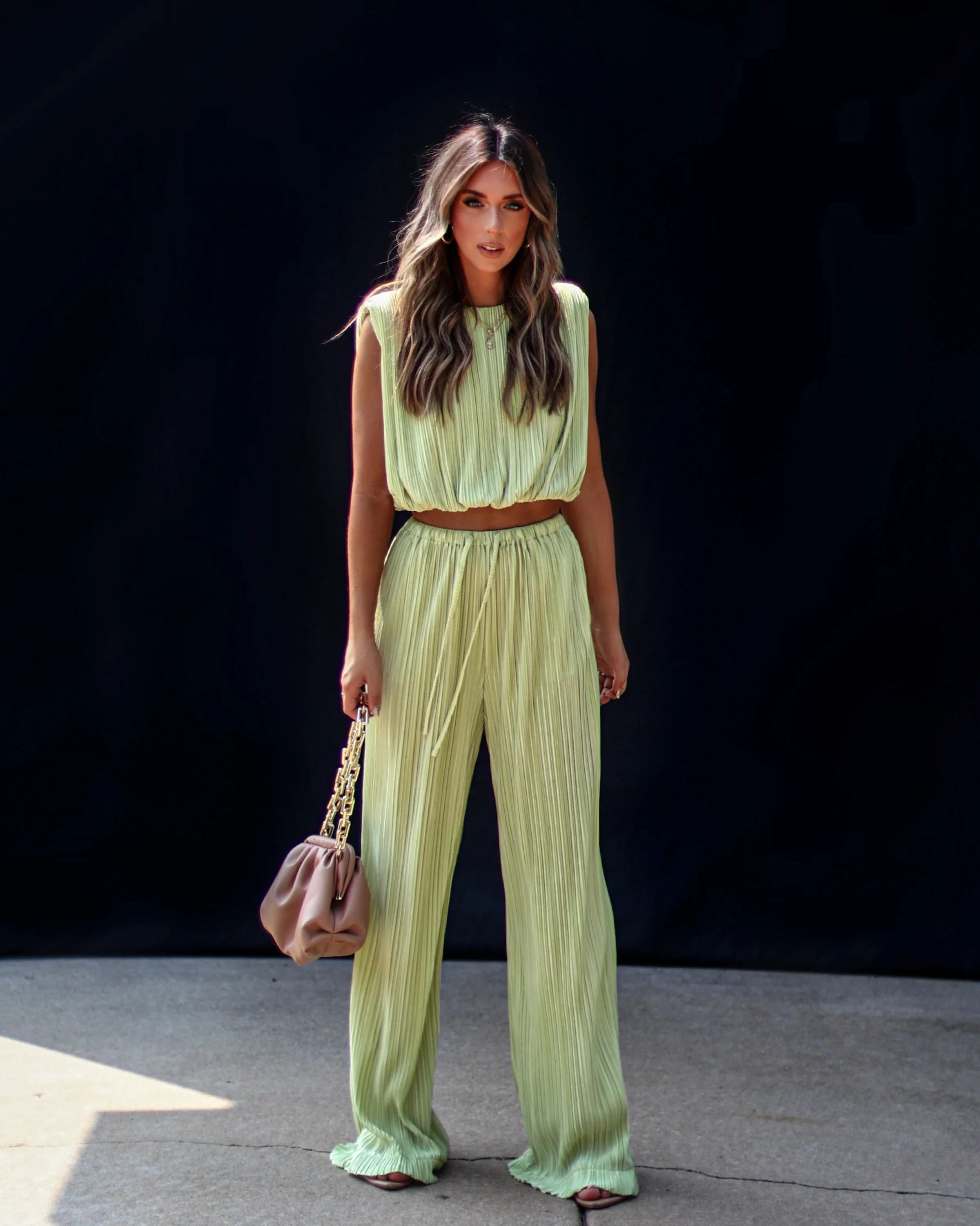 Resort Stay Plisse Wide Leg Pants - Image 7