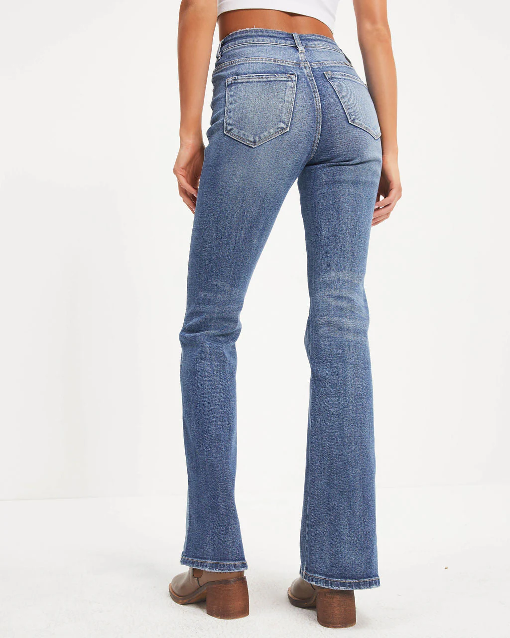 Retro High Rise Bell Bottom Denim - Image 4