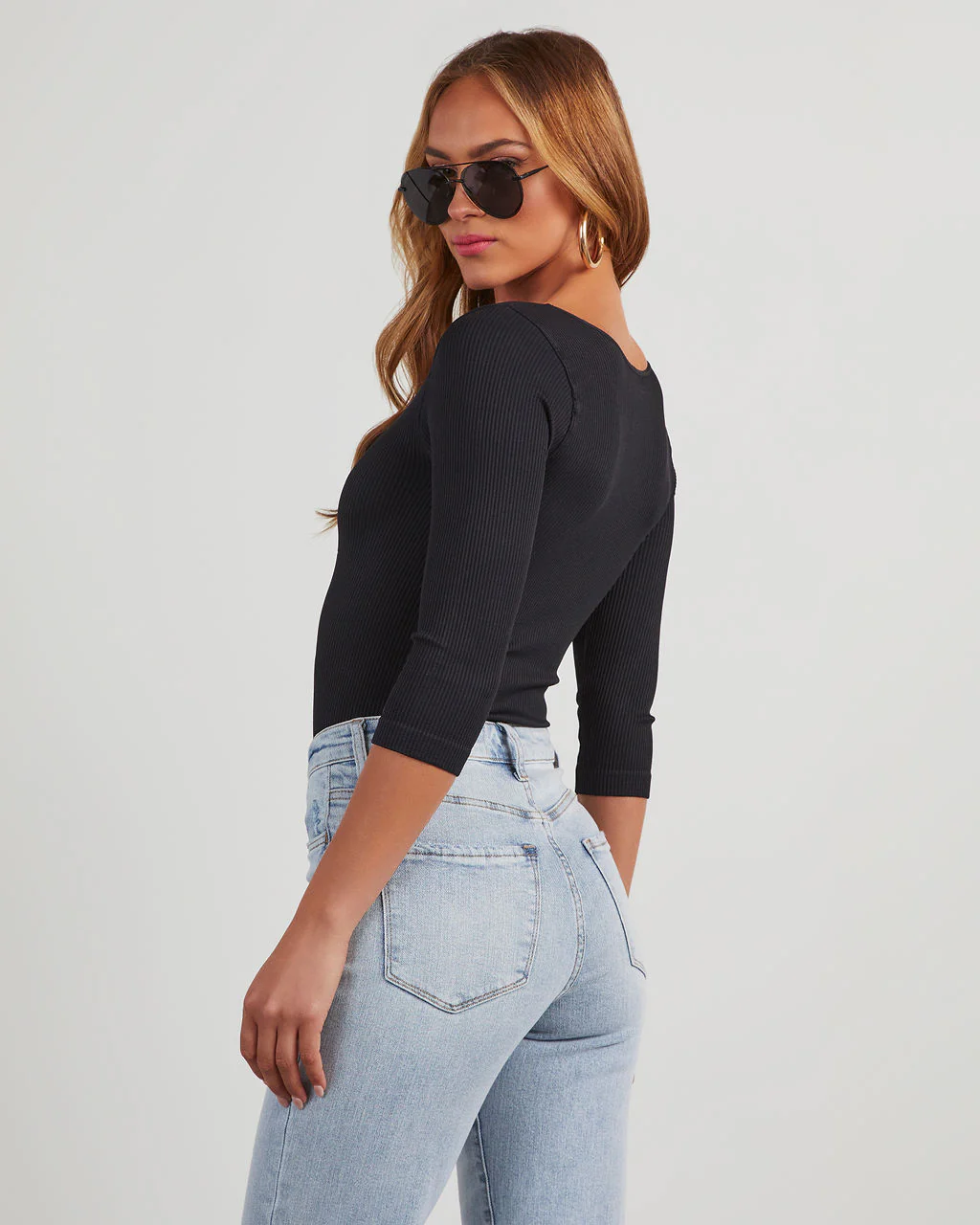 Revival V-Neck Ribbed Bodysuit - Image 4