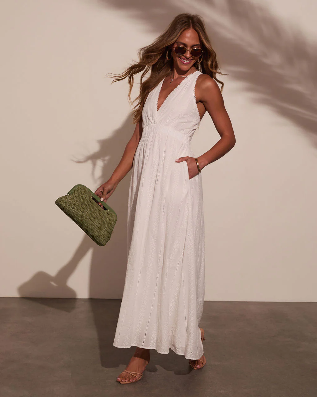 Reyanne Eyelet Embroidered Maxi Dress - Image 3