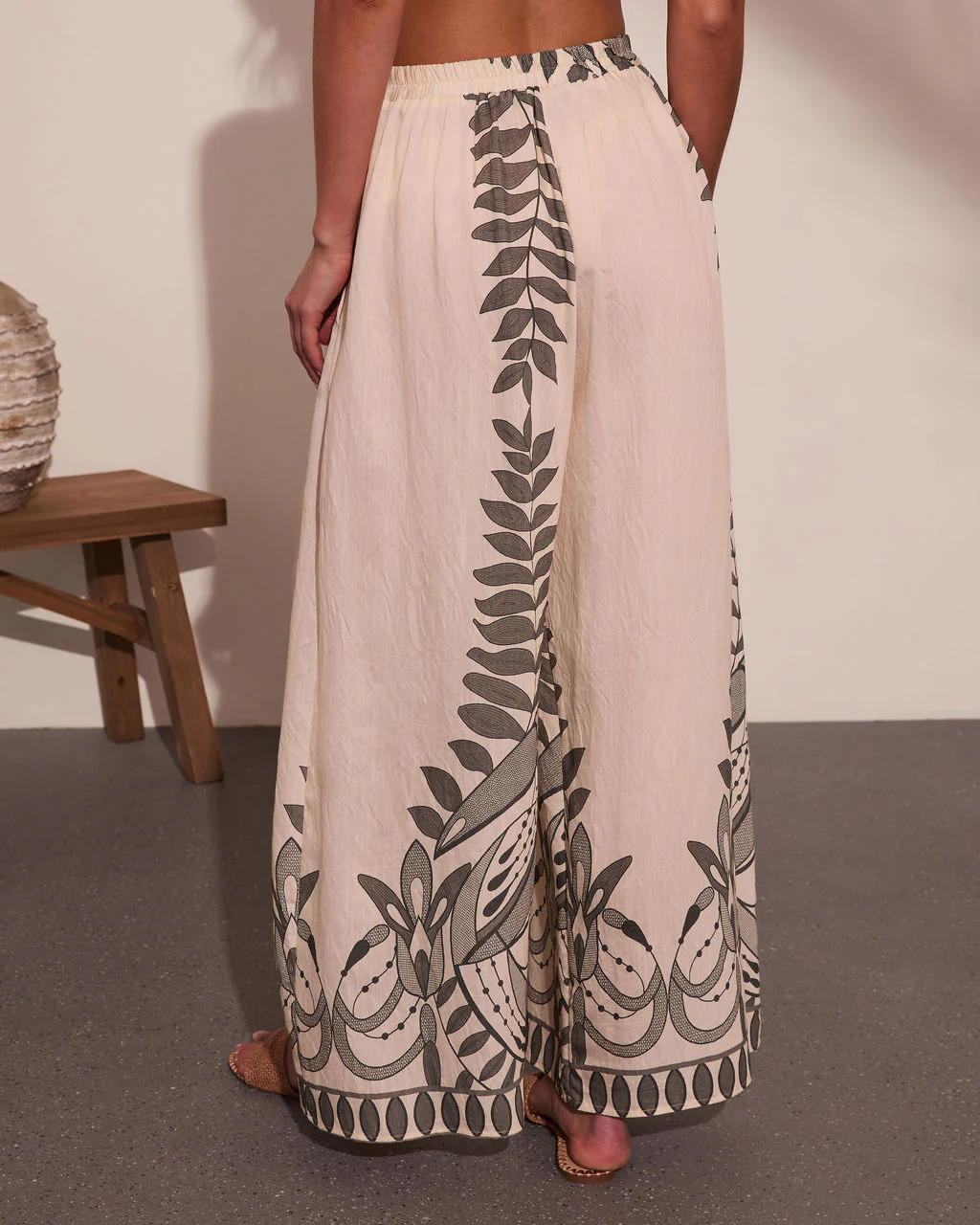 Riviera Nights Tropical Paisley Print Wide Leg Pants - Image 4