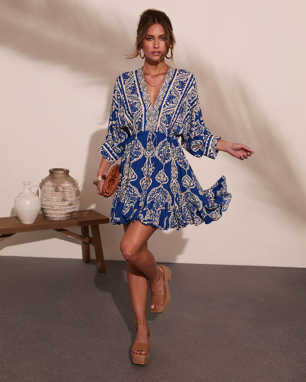 Riviera Radiant Abstract Print Mini Dress - Image 2