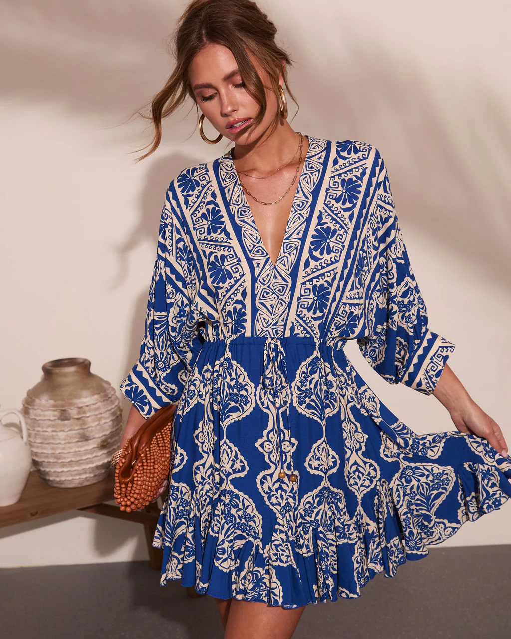 Riviera Radiant Abstract Print Mini Dress - Image 5