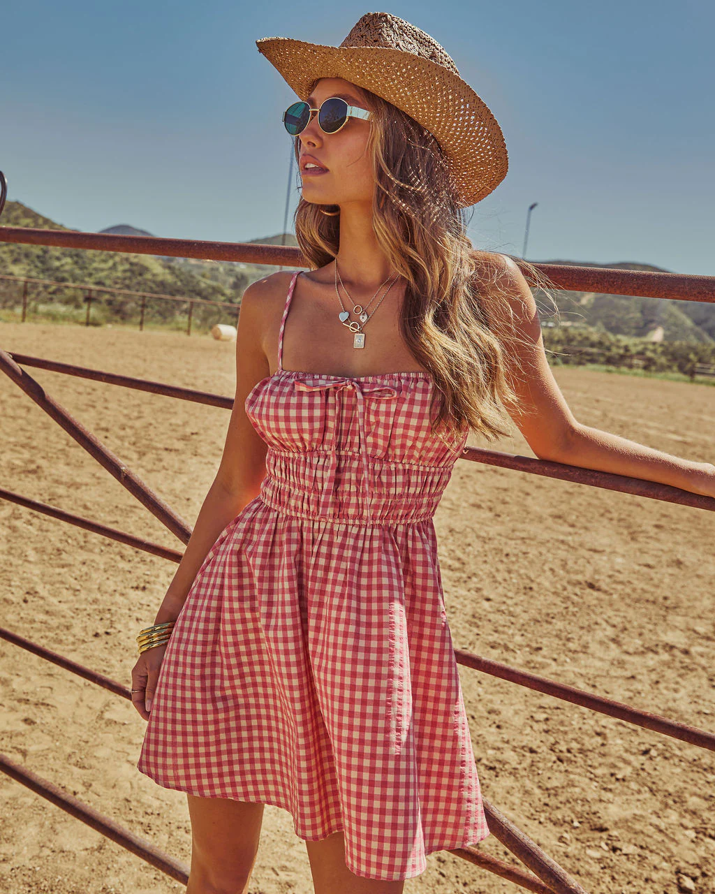 Rodeo Radiance Gingham Mini Dress - Image 3