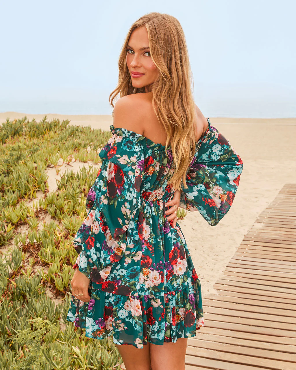 Romance Me Floral Babydoll Mini Dress - Image 4