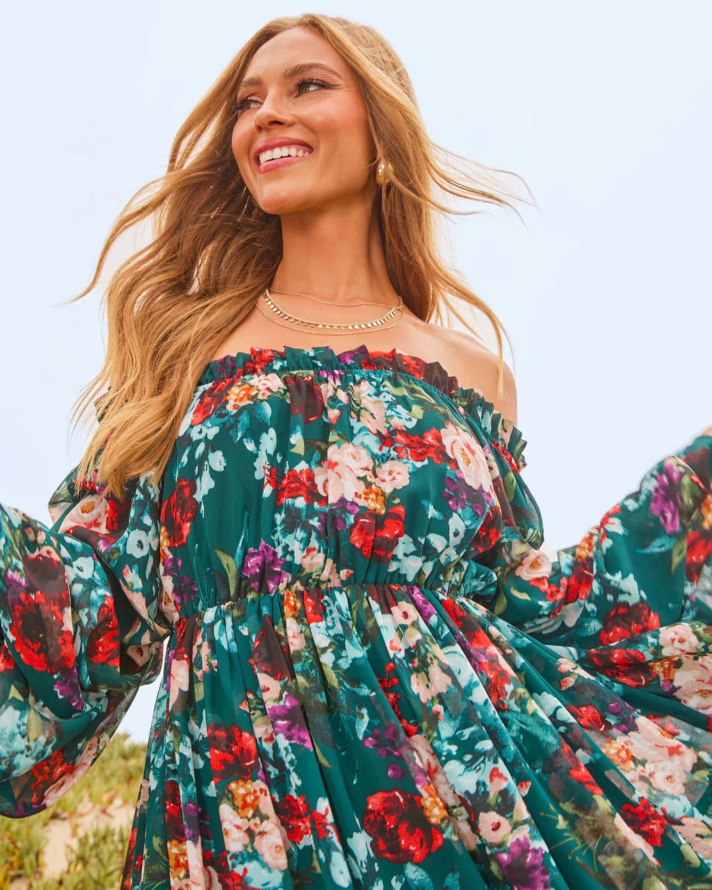 Romance Me Floral Babydoll Mini Dress - Image 6
