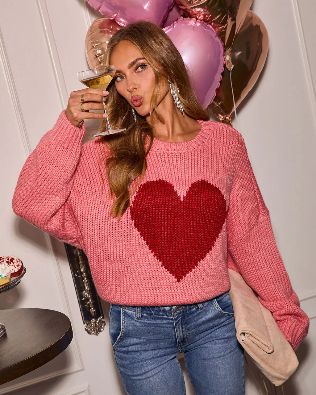 Romantic Intentions Heart Knit Sweater - Image 5