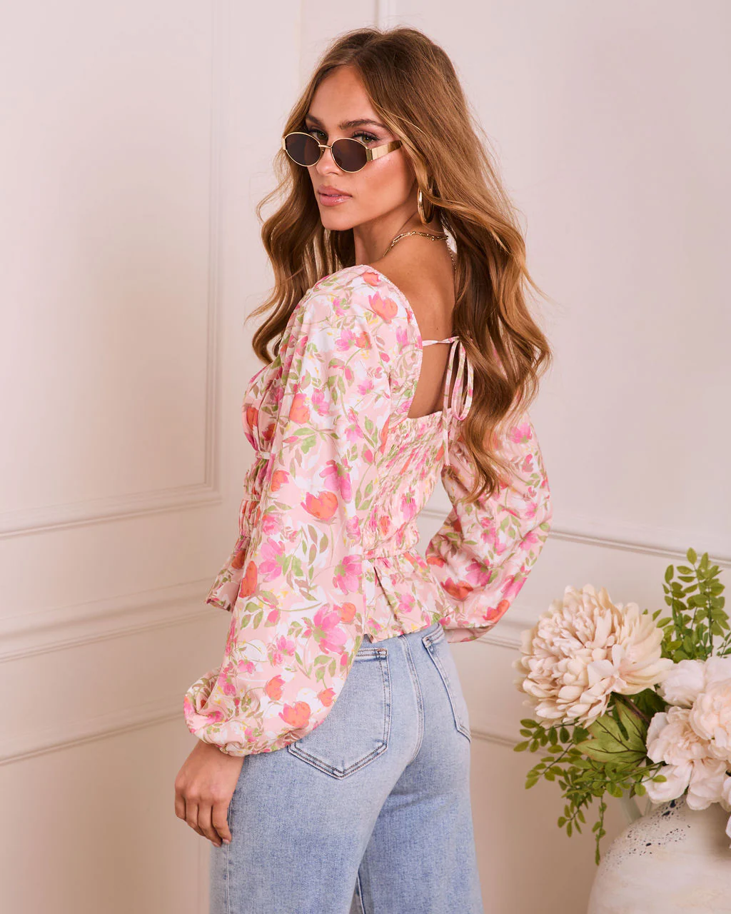 Romily Floral Peplum Top - Image 4