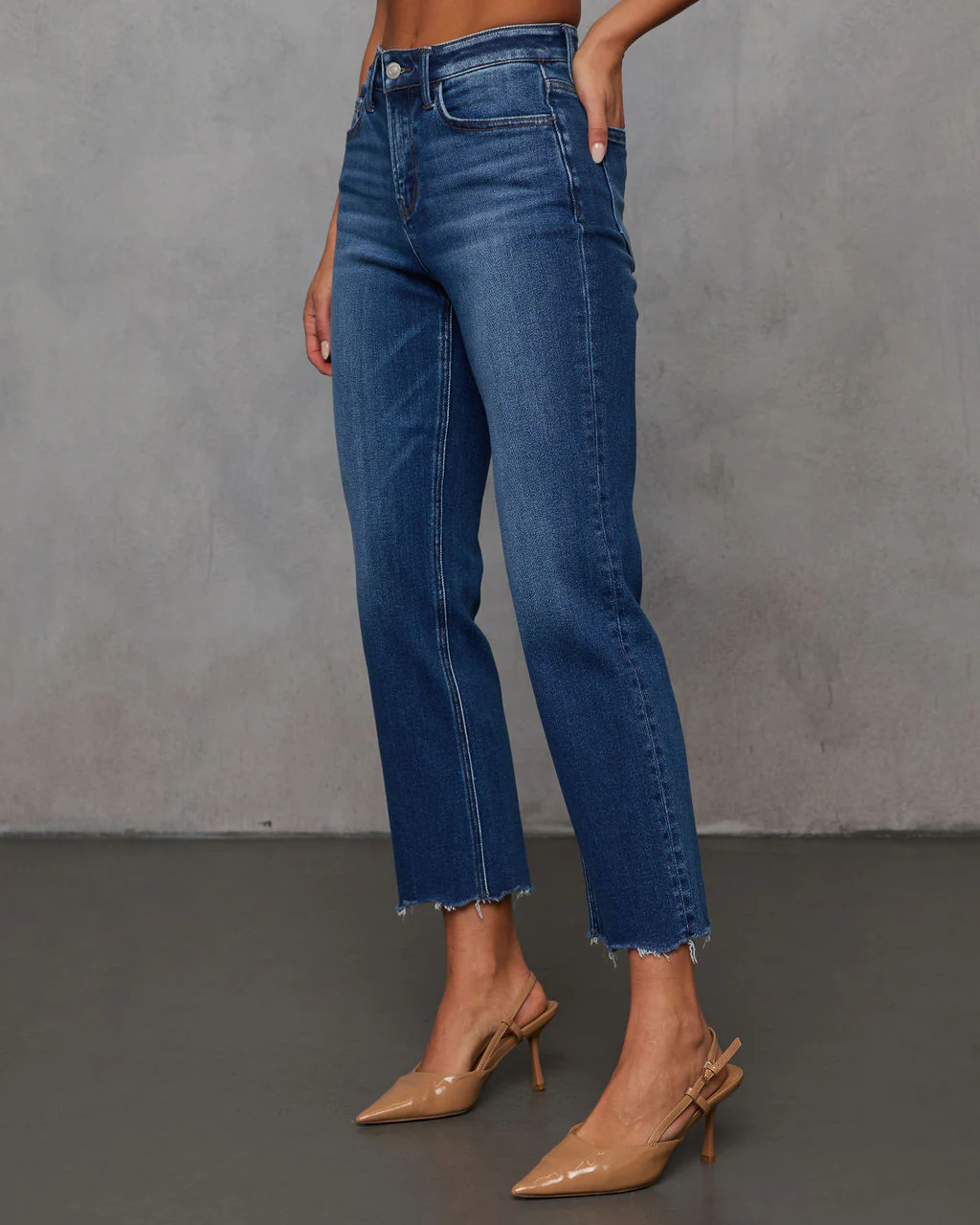 Rona Super Stretch High Rise Straight Leg Cropped Jeans - Image 3