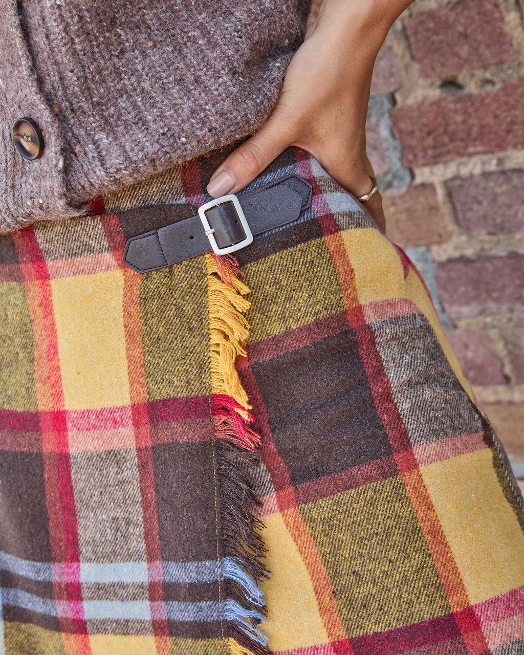 Ronah Plaid Mini Skirt - Image 6