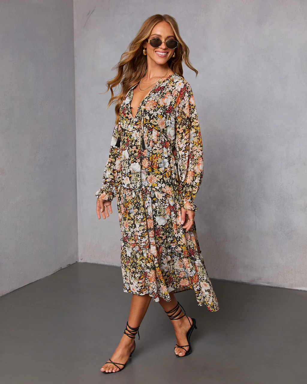 Ronda Tiered Midi Dress - Image 3