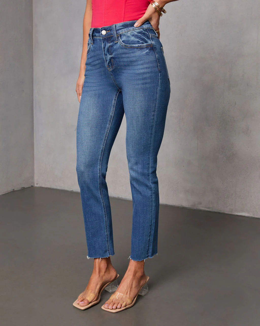 Ronnie Super Stretch High Rise Straight Leg Jeans - Image 3