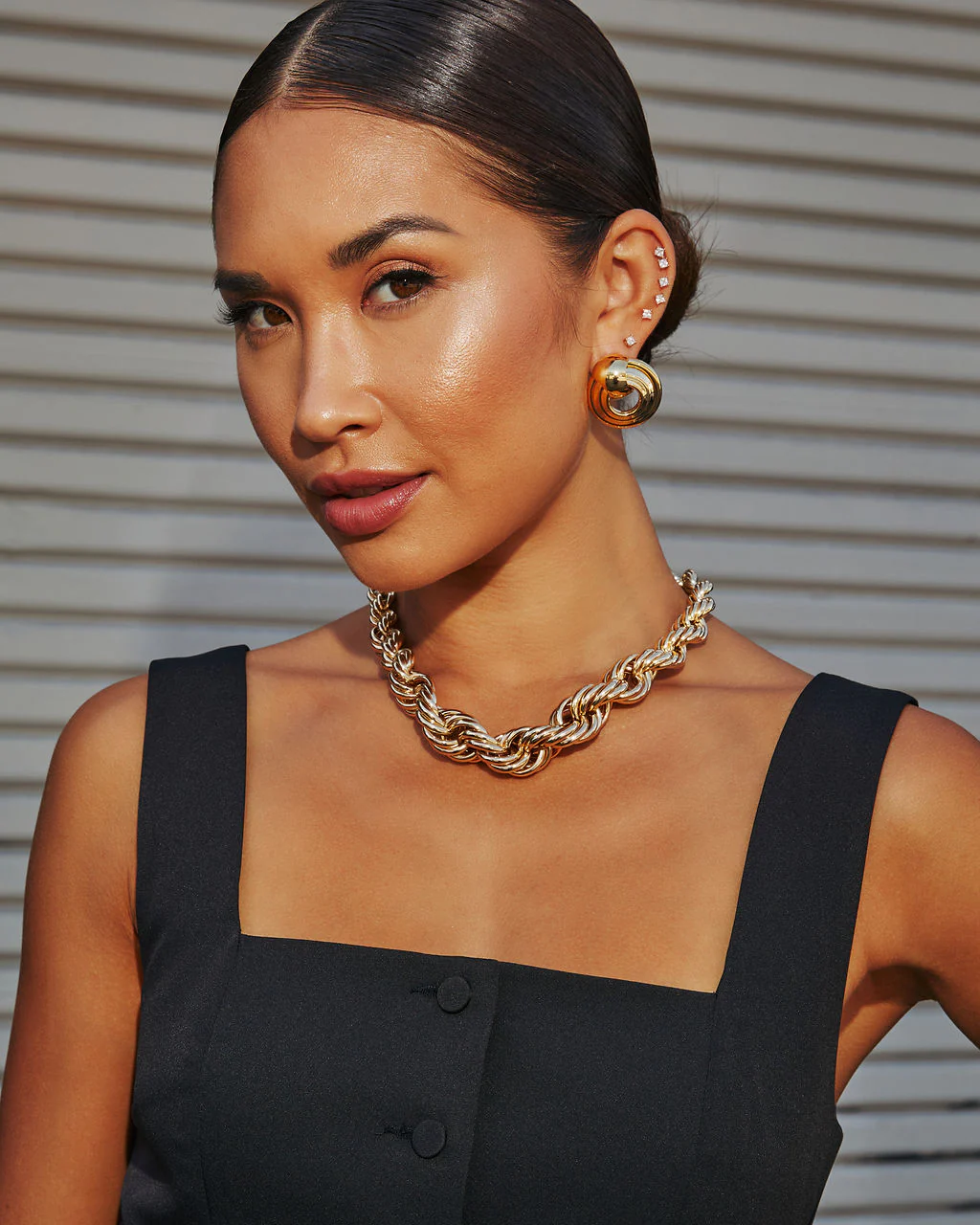 Rope You In Chunky Twisted Necklace - Image 2