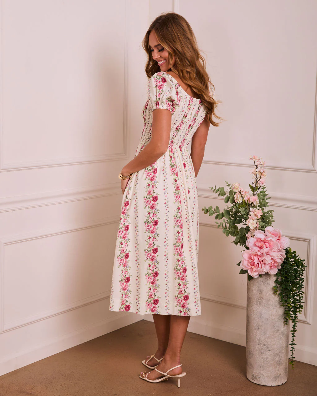 Rose Bound Floral Midi Dress - Image 4