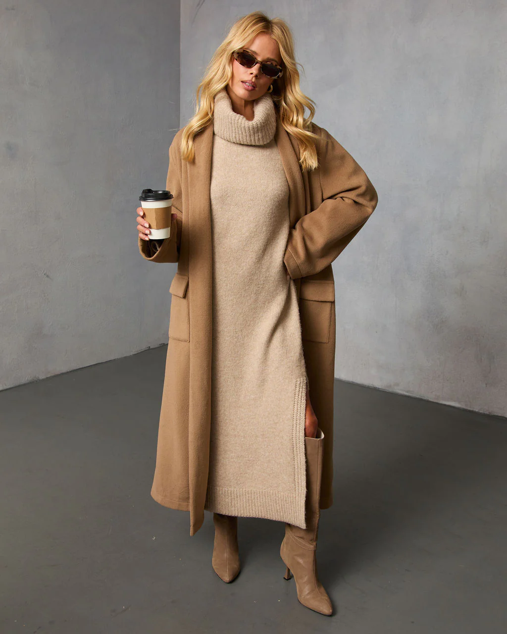 Roselle Turtleneck Midi Sweater Dress - Image 11