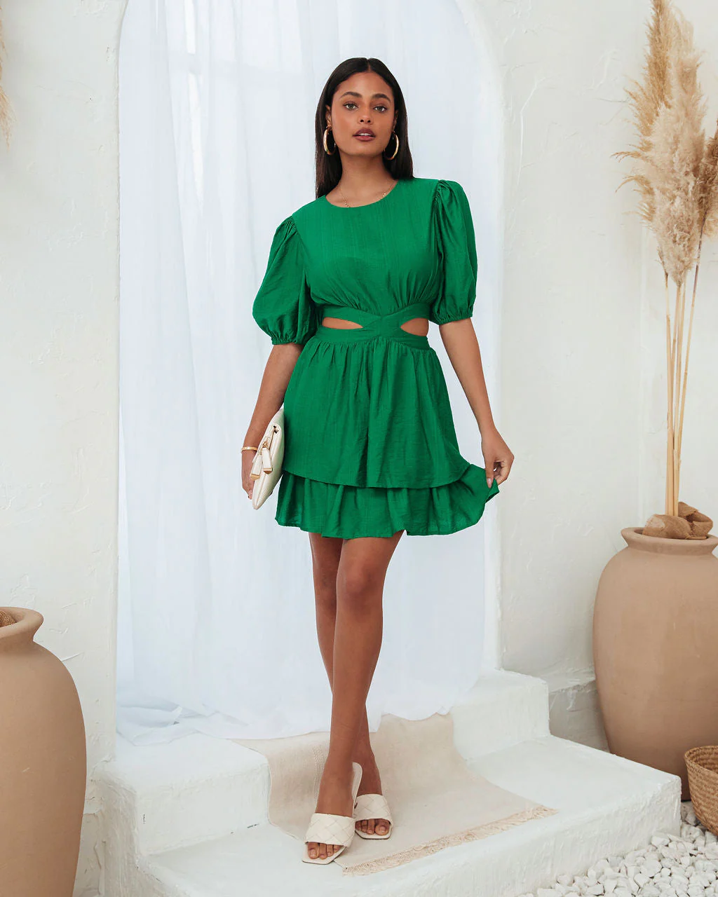 Roselynn Side Cutout Tiered Mini Dress - Image 2