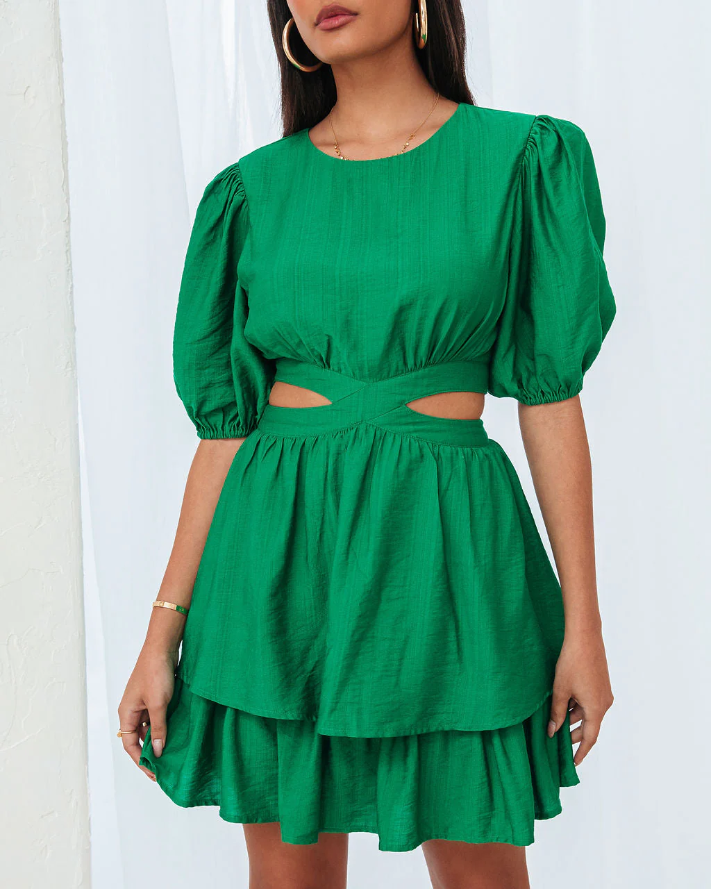 Roselynn Side Cutout Tiered Mini Dress - Image 4