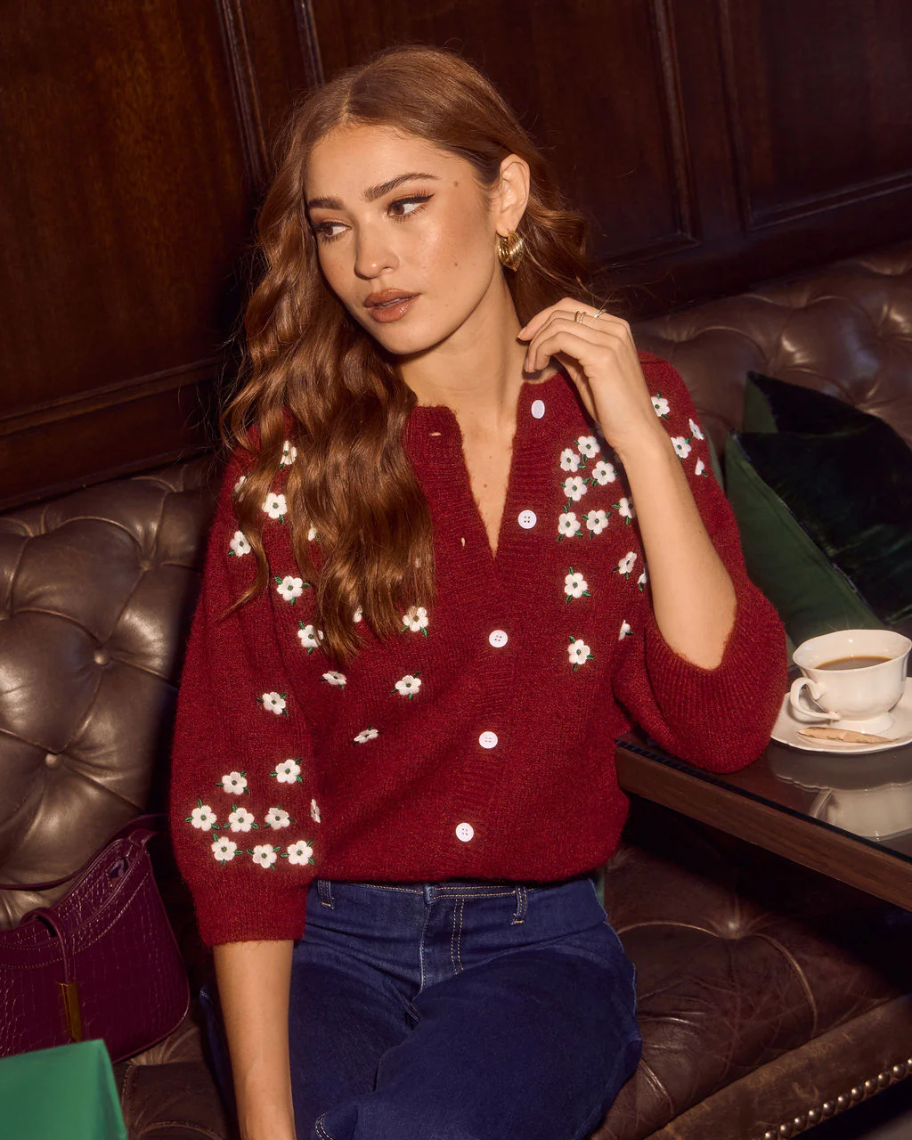 Rosie Haze Embroidered Cardigan - Image 3