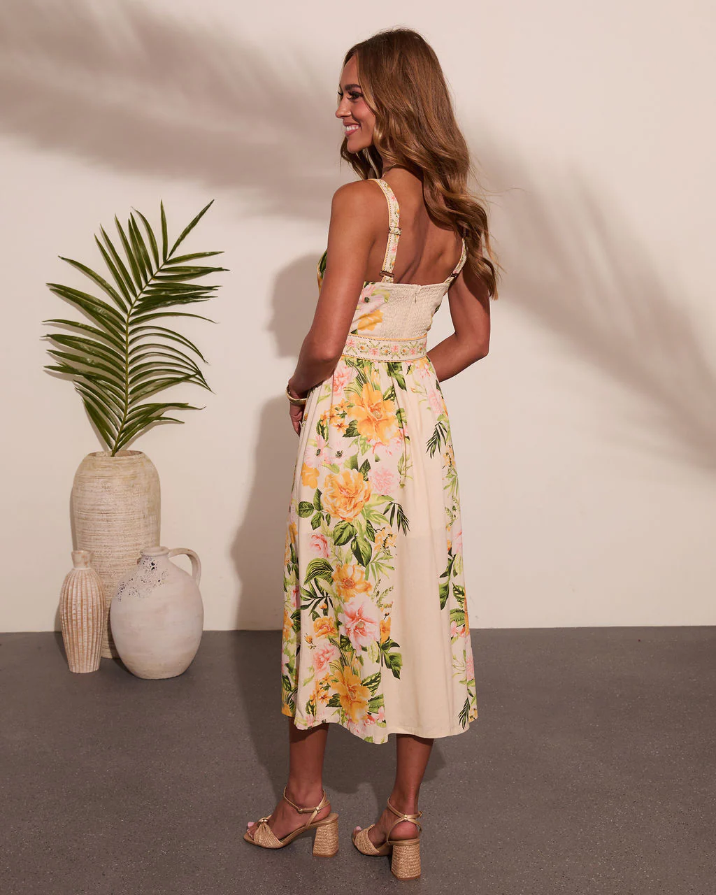 Rosira Belted Floral Midi Dress - Image 4