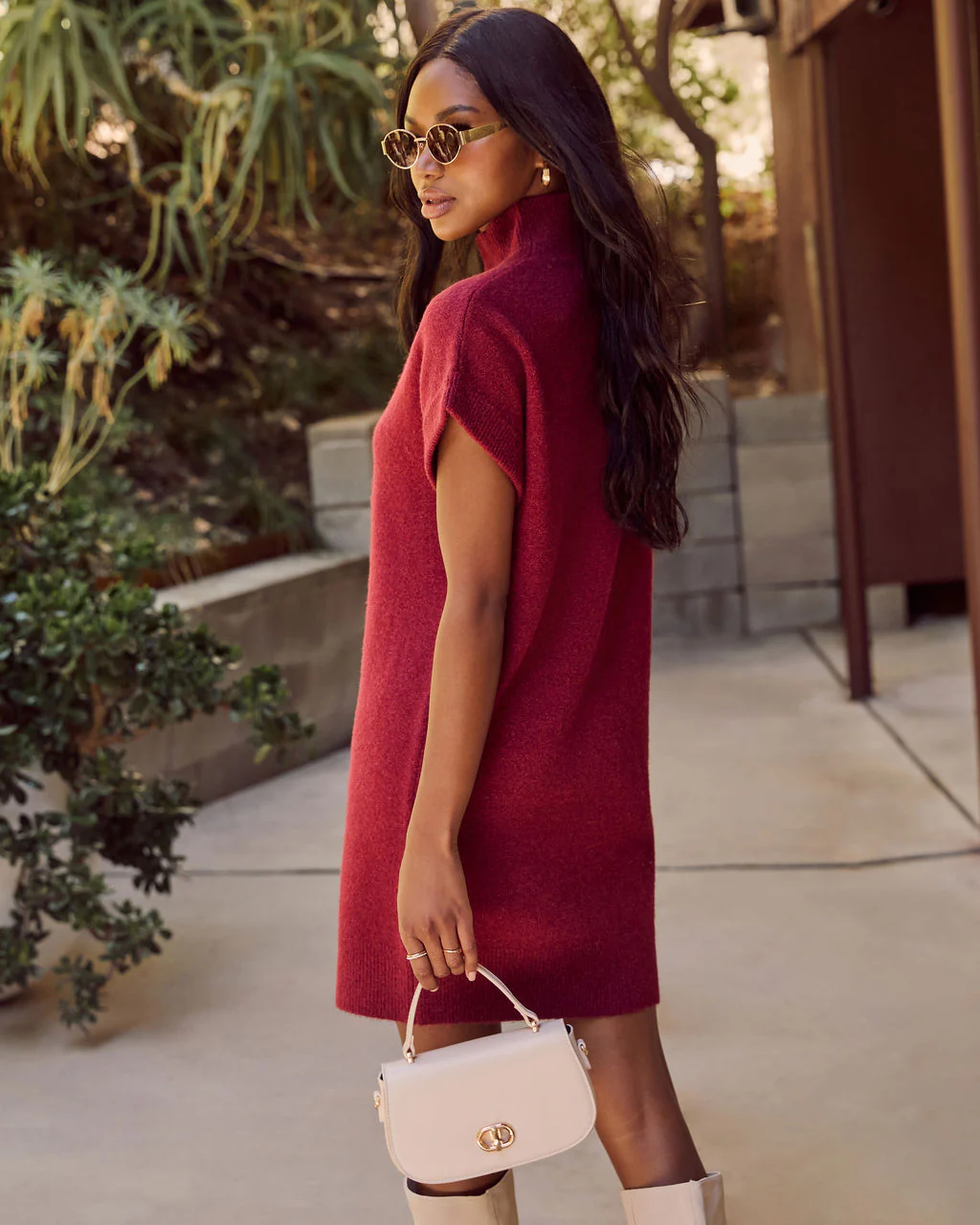 Roslie Shift Mini Sweater Dress - Image 4