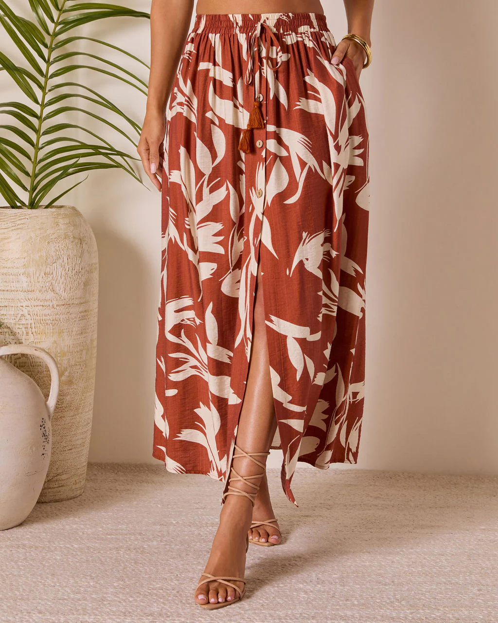Roslina Tassel Tie Maxi Skirt - Image 2