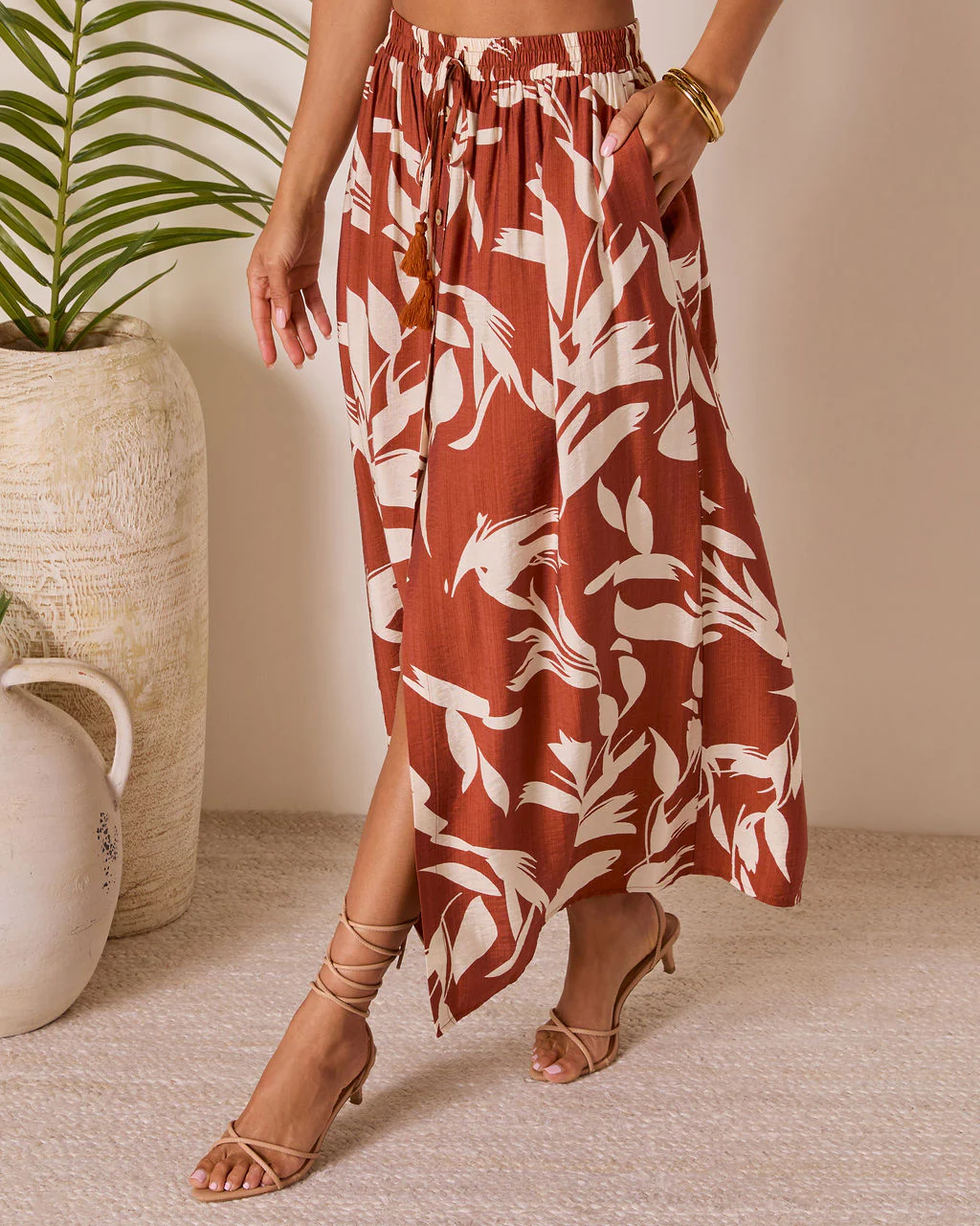 Roslina Tassel Tie Maxi Skirt - Image 3