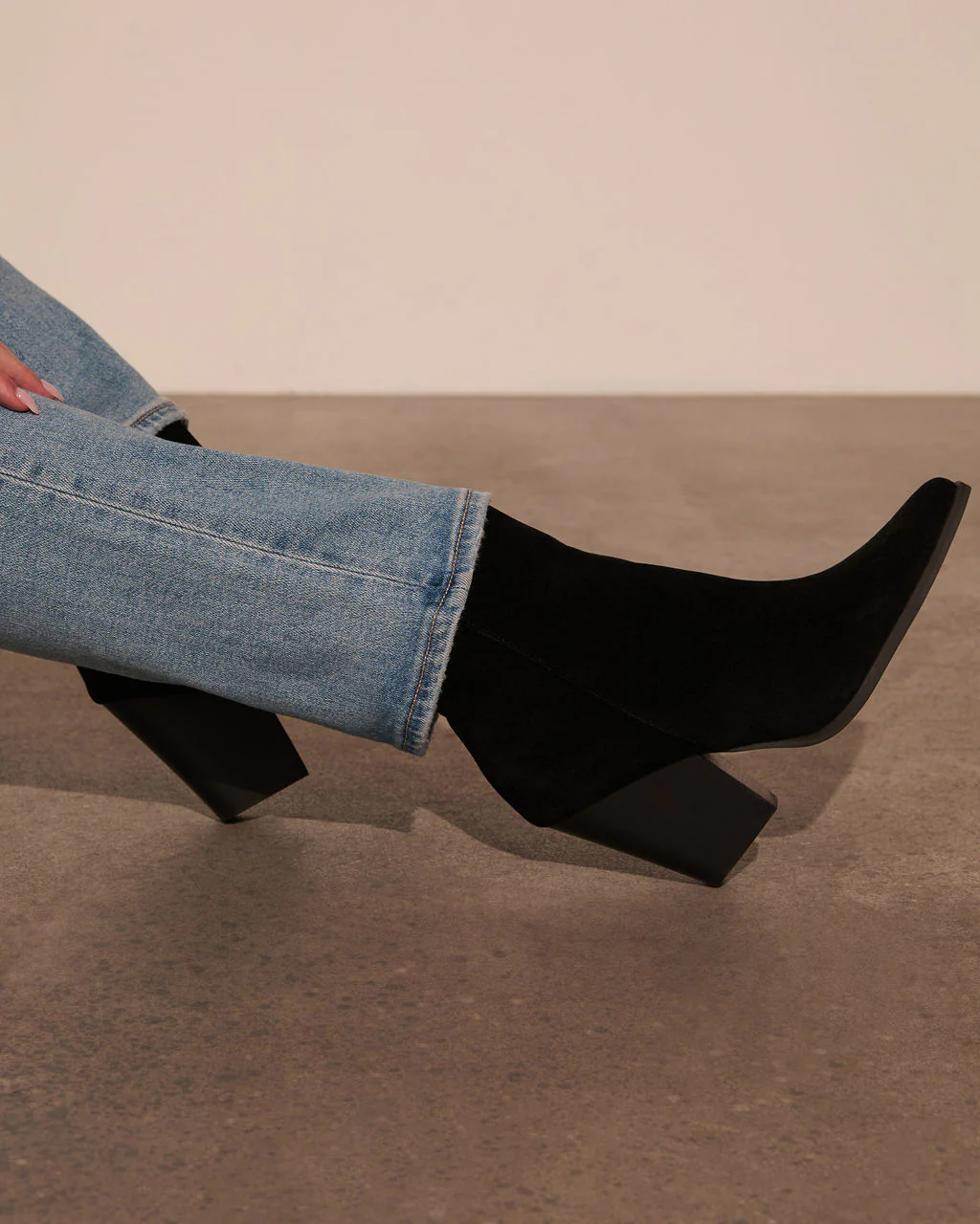 Rowyn Faux Suede Heeled Bootie - Image 10