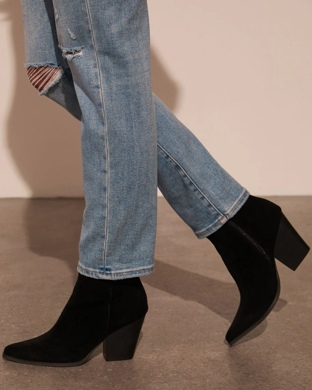 Rowyn Faux Suede Heeled Bootie - Image 11