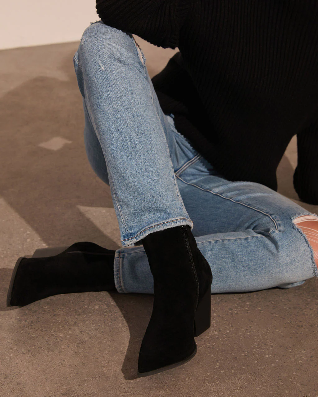 Rowyn Faux Suede Heeled Bootie - Image 12