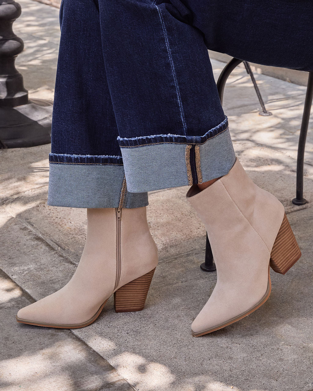 Rowyn Faux Suede Heeled Bootie - Image 4