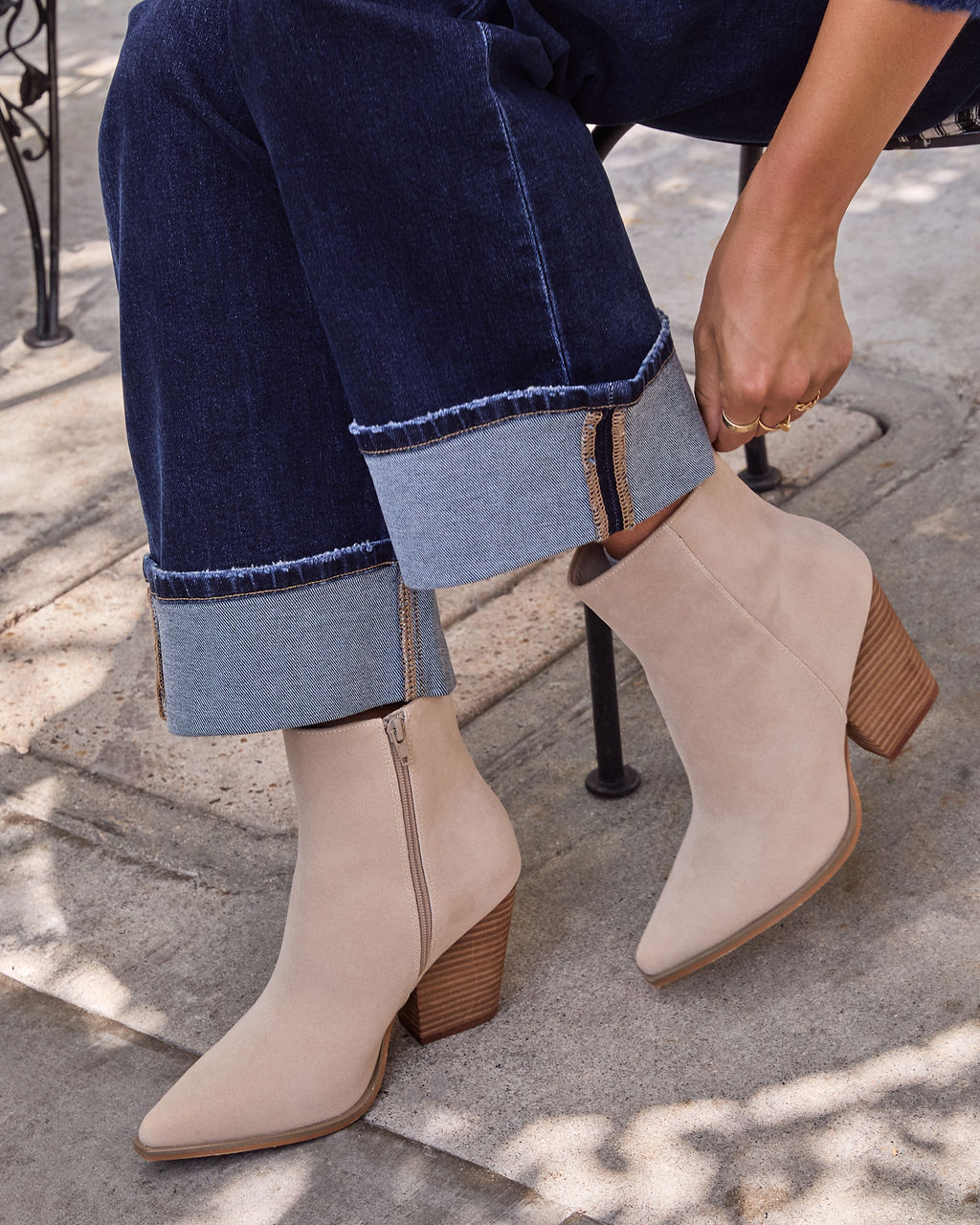 Rowyn Faux Suede Heeled Bootie - Image 5