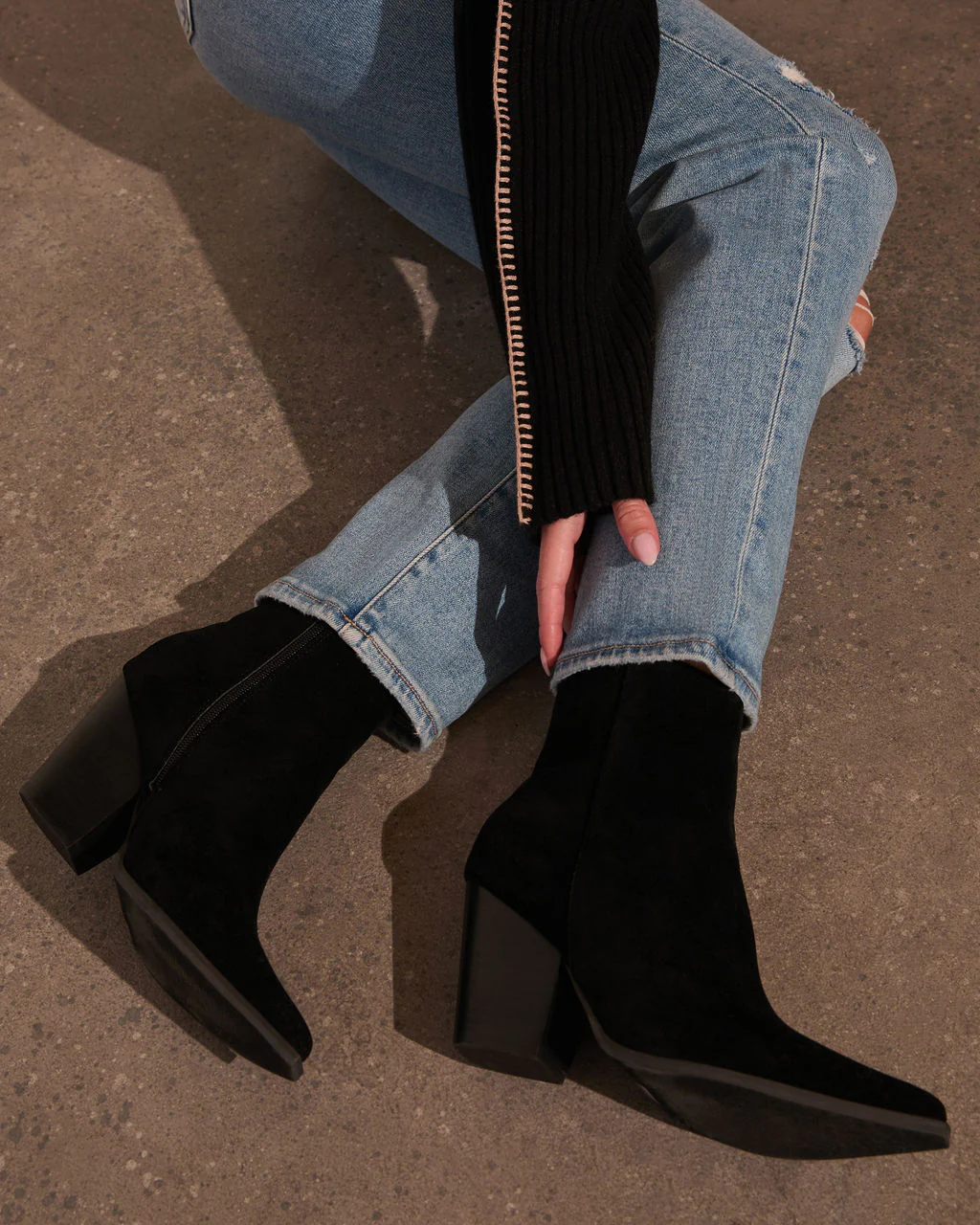 Rowyn Faux Suede Heeled Bootie - Image 7