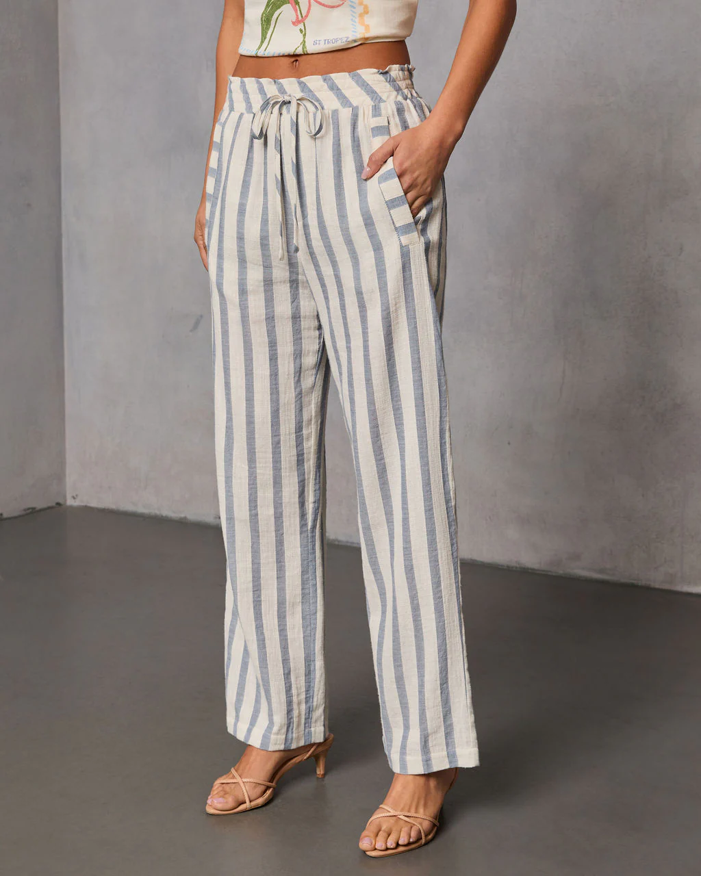 Rubee Striped Wide Leg Pants - Image 3
