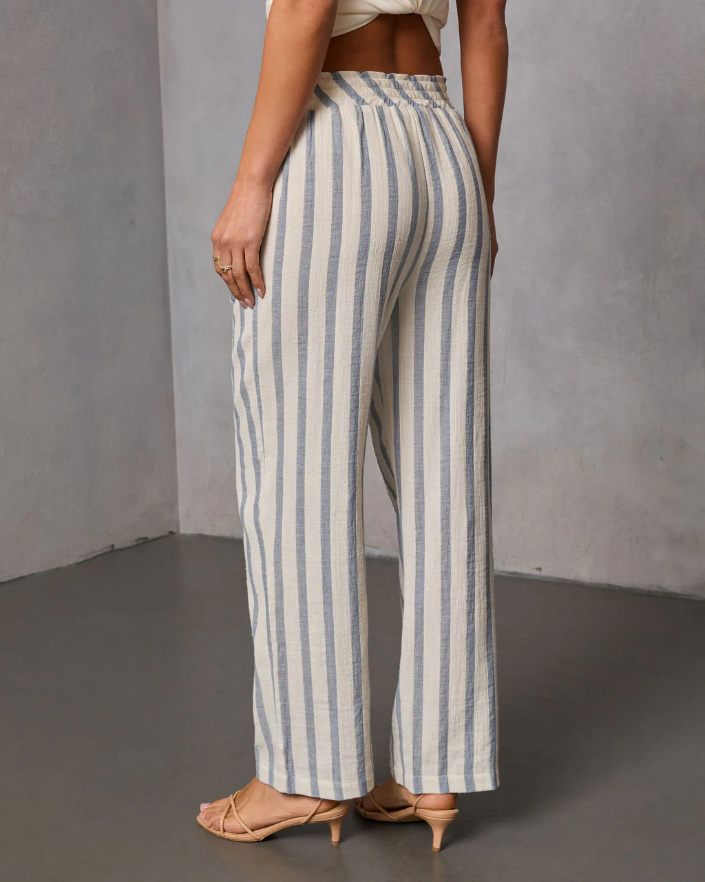 Rubee Striped Wide Leg Pants - Image 4