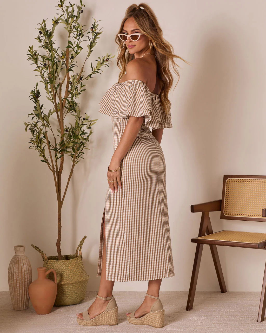 Timeless Beauty Ruffle Off The Shoulder Maxi Dress - Image 16