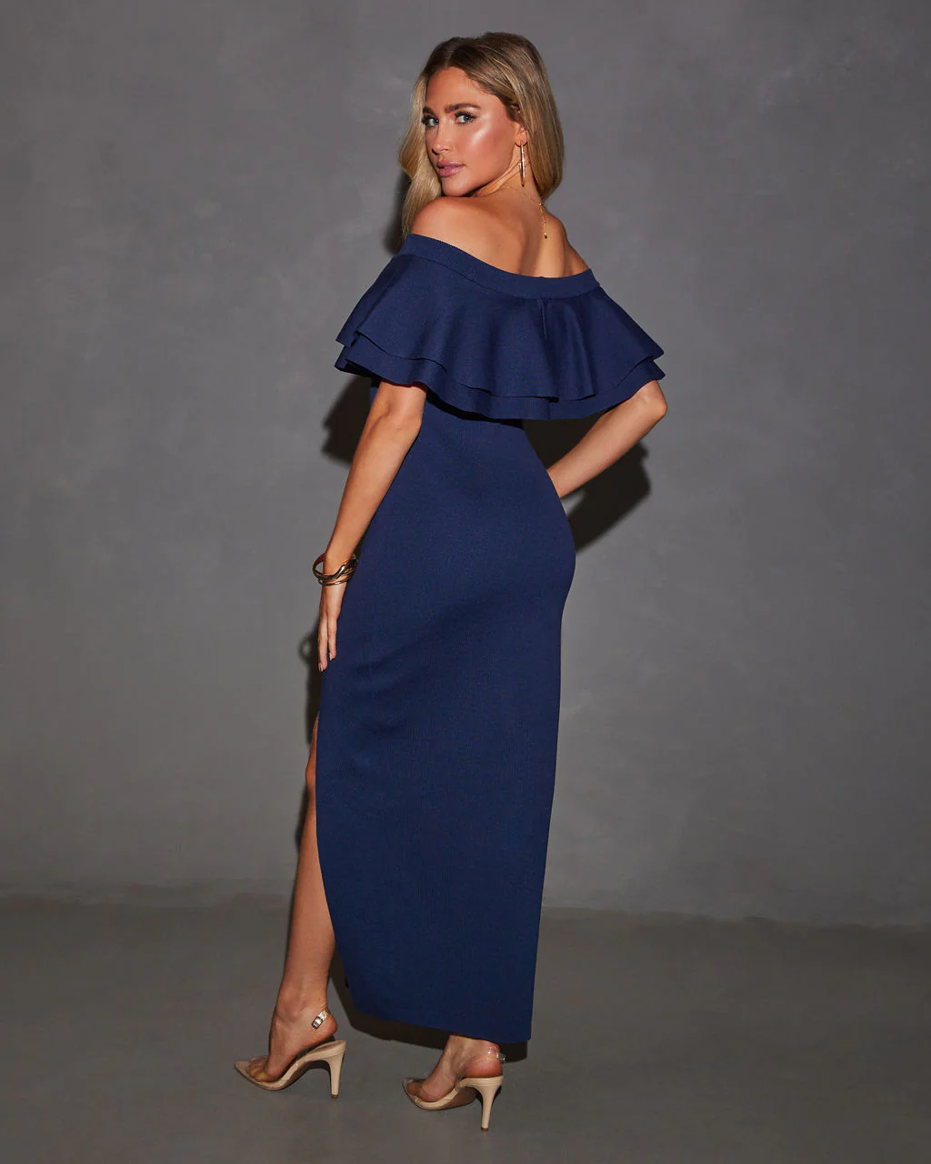 Timeless Beauty Ruffle Off The Shoulder Maxi Dress - Image 22
