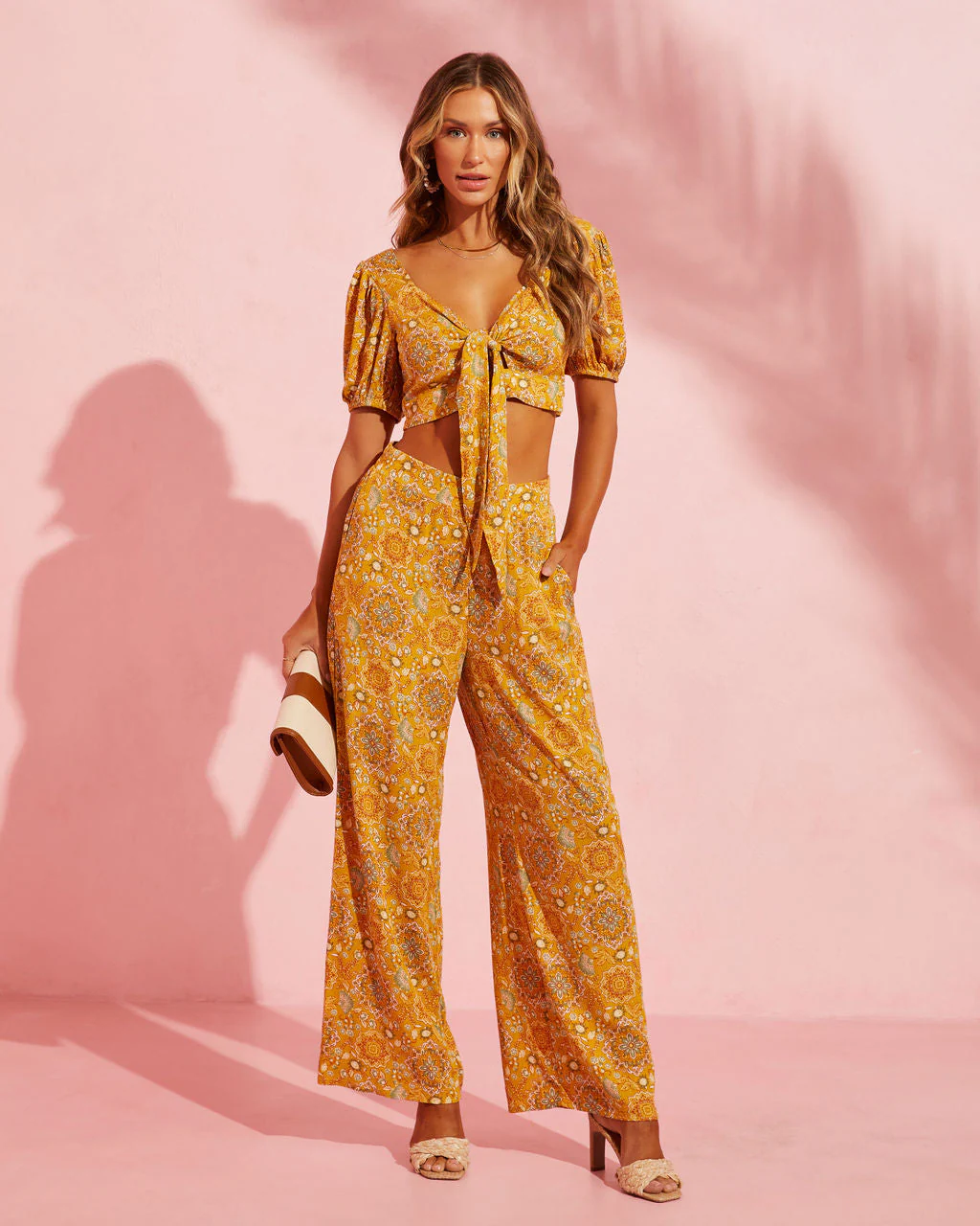Ruisa Printed Wide Leg Pants - Image 3