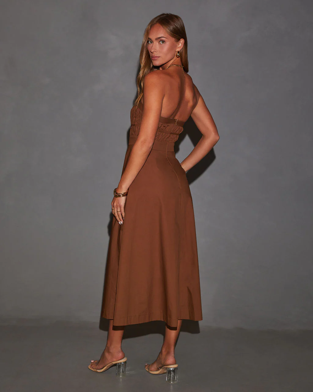 Ryann Strapless Front Cutout Midi Dress - Image 10