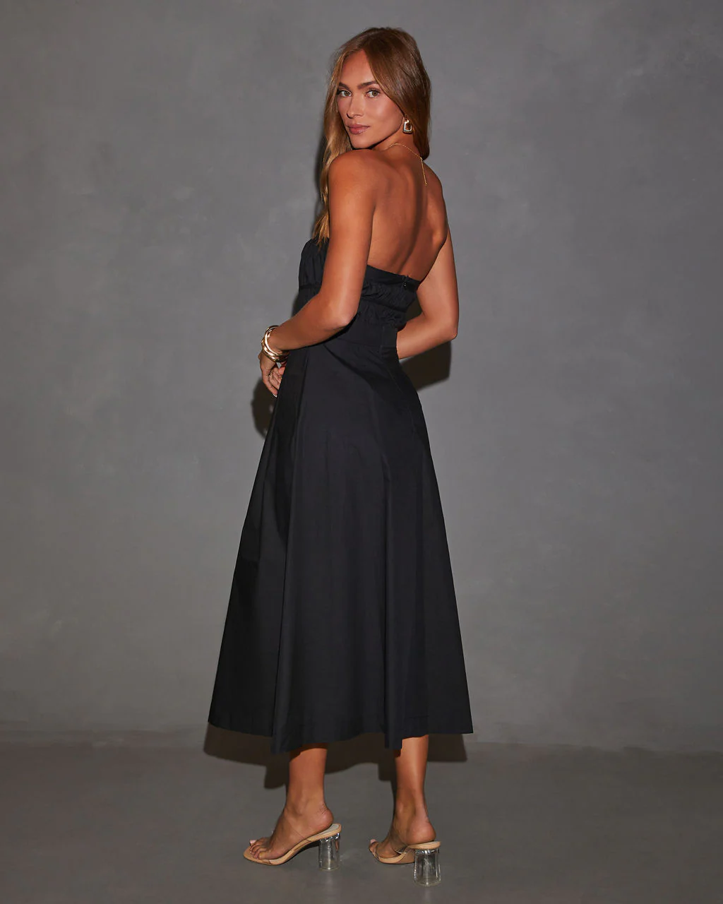 Ryann Strapless Front Cutout Midi Dress - Image 4