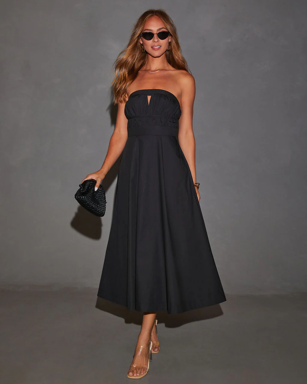 Ryann Strapless Front Cutout Midi Dress - Image 5