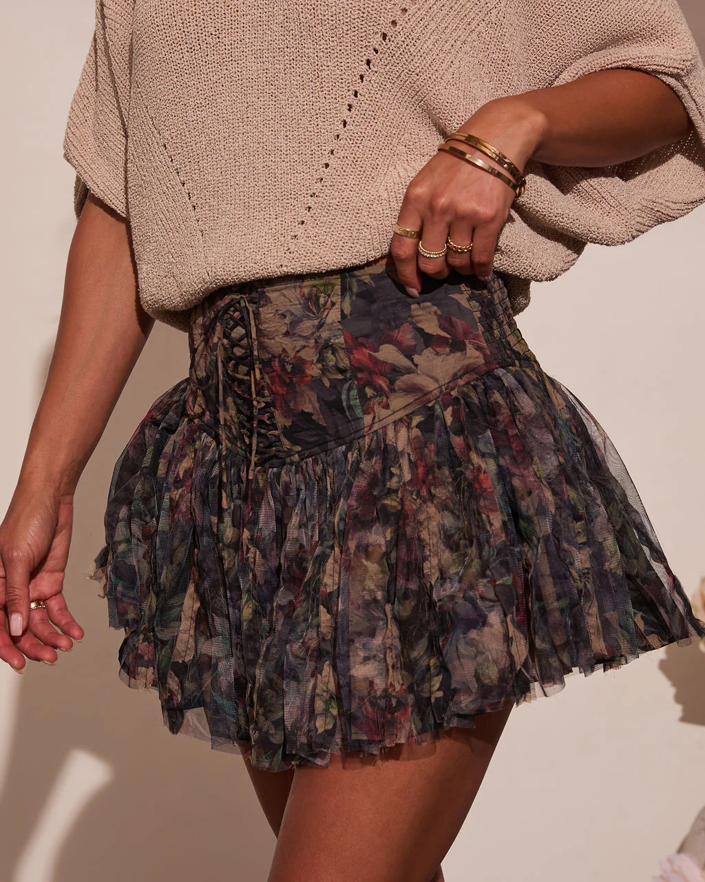 Sabrinah Tulle Mini Skort - Image 3