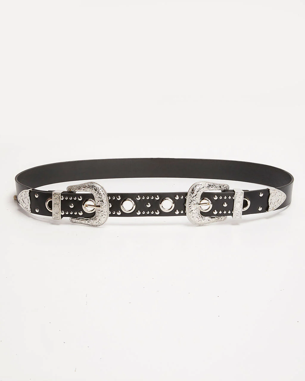 Saddle Up Studded Western Double Buckle Belt - Image 2