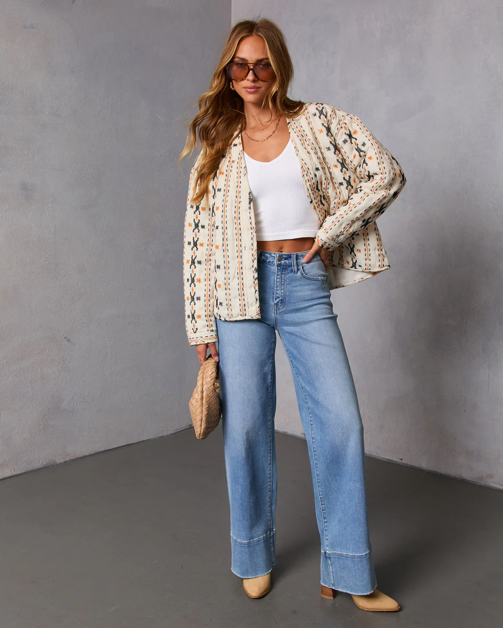 Sadena Printed Abstract Quilted Jacket - Image 2
