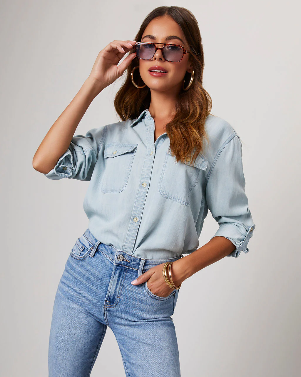 Saligh Pocketed Button Down Top - Image 9