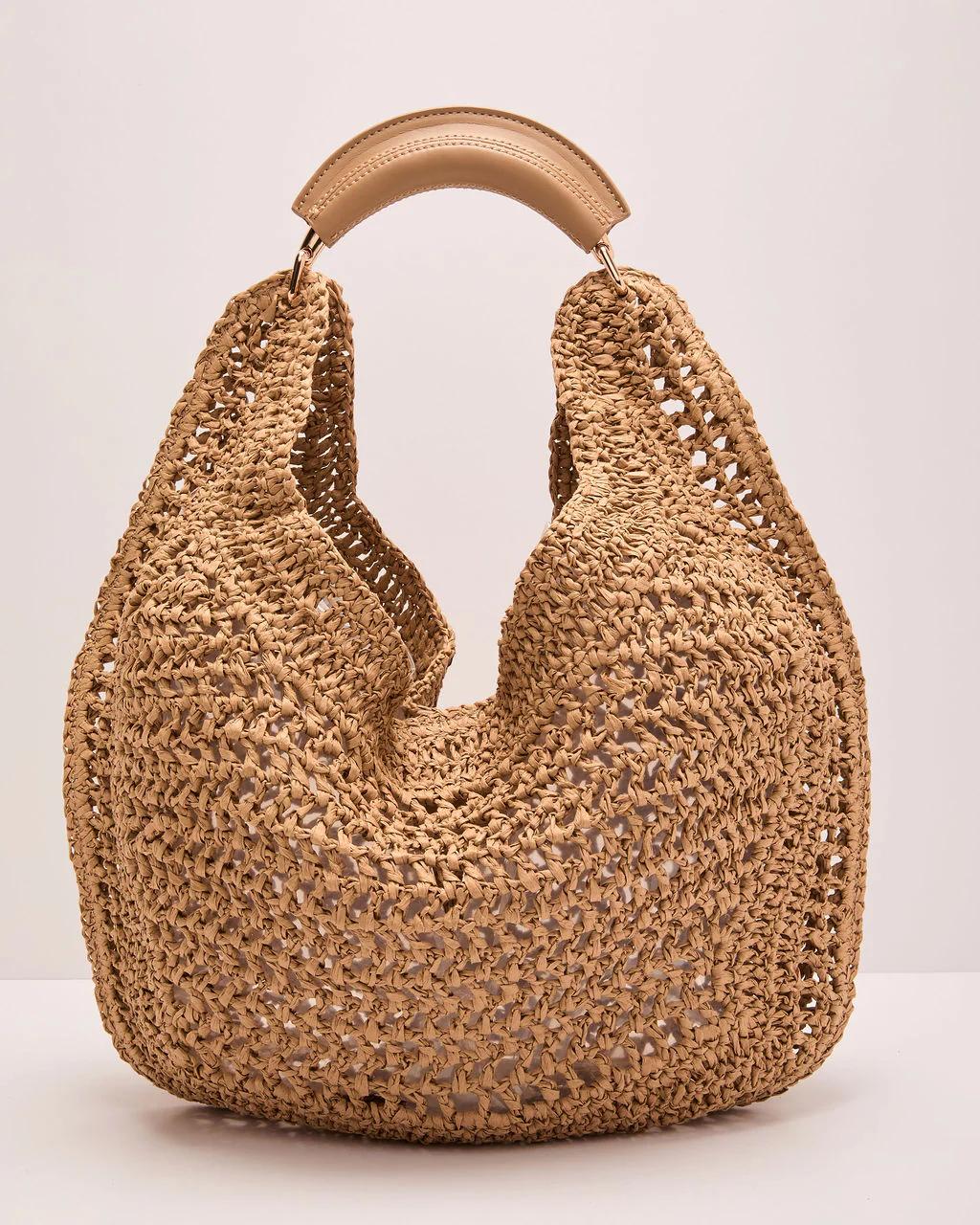 Salt and Sun Woven Crochet Straw Hobo Bag - Image 2